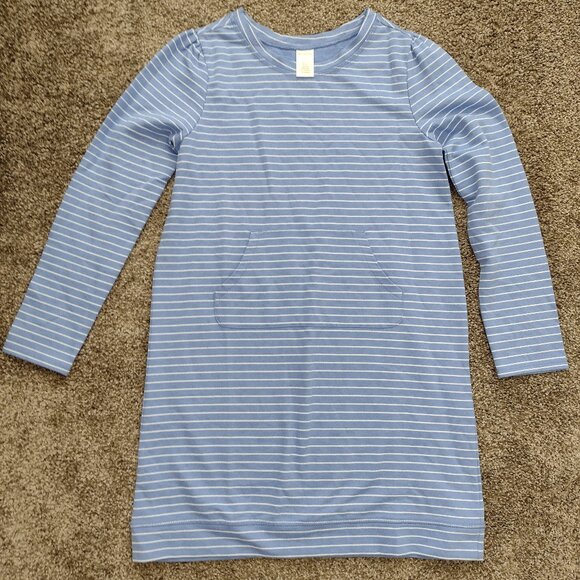 Gymboree 10-12, Blue Striped Sweatshirt Dress. Gently worn Condition - Picture 1 of 8